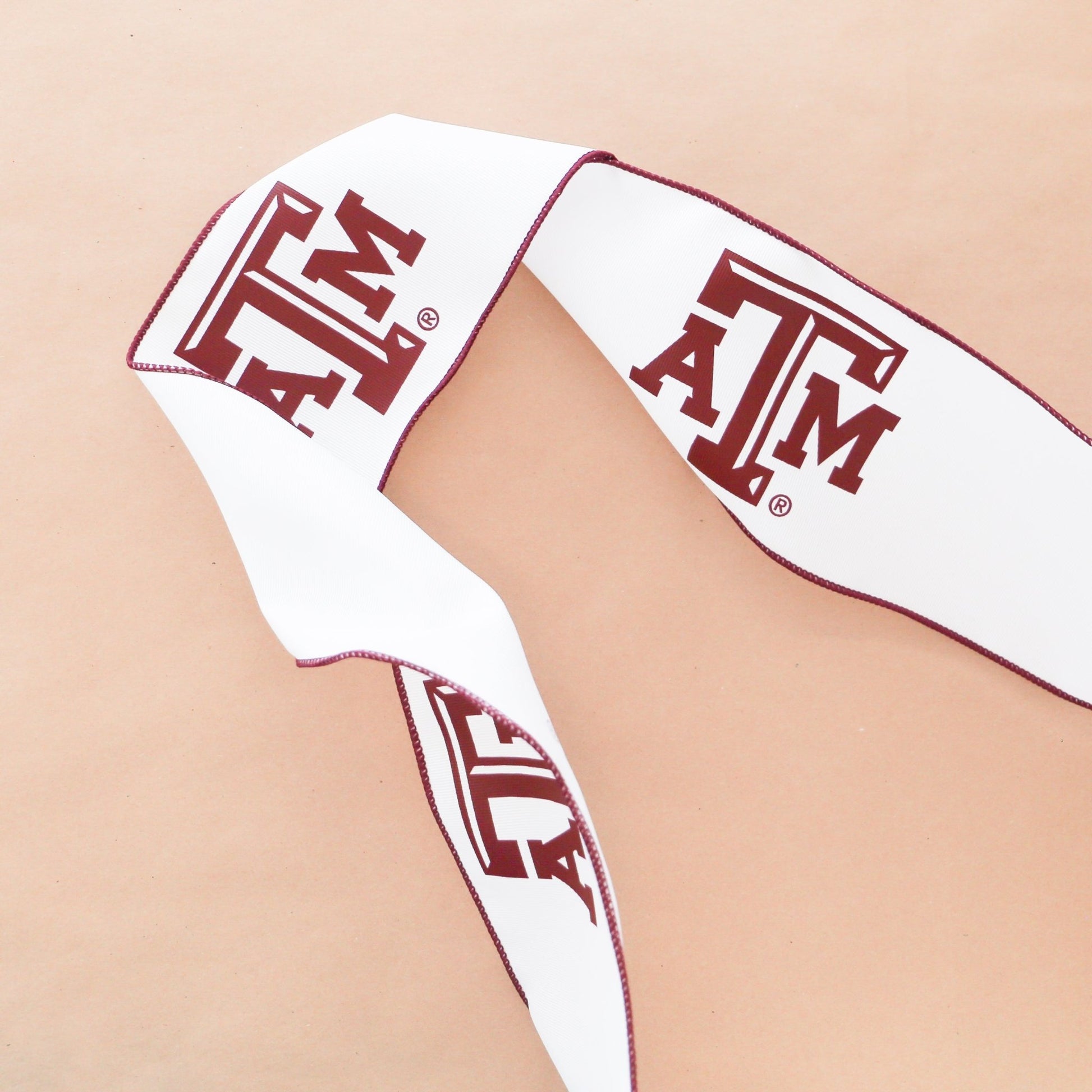 Texas A&M Collegiate Ribbon | 4" | By the Yard - Knot and Spool