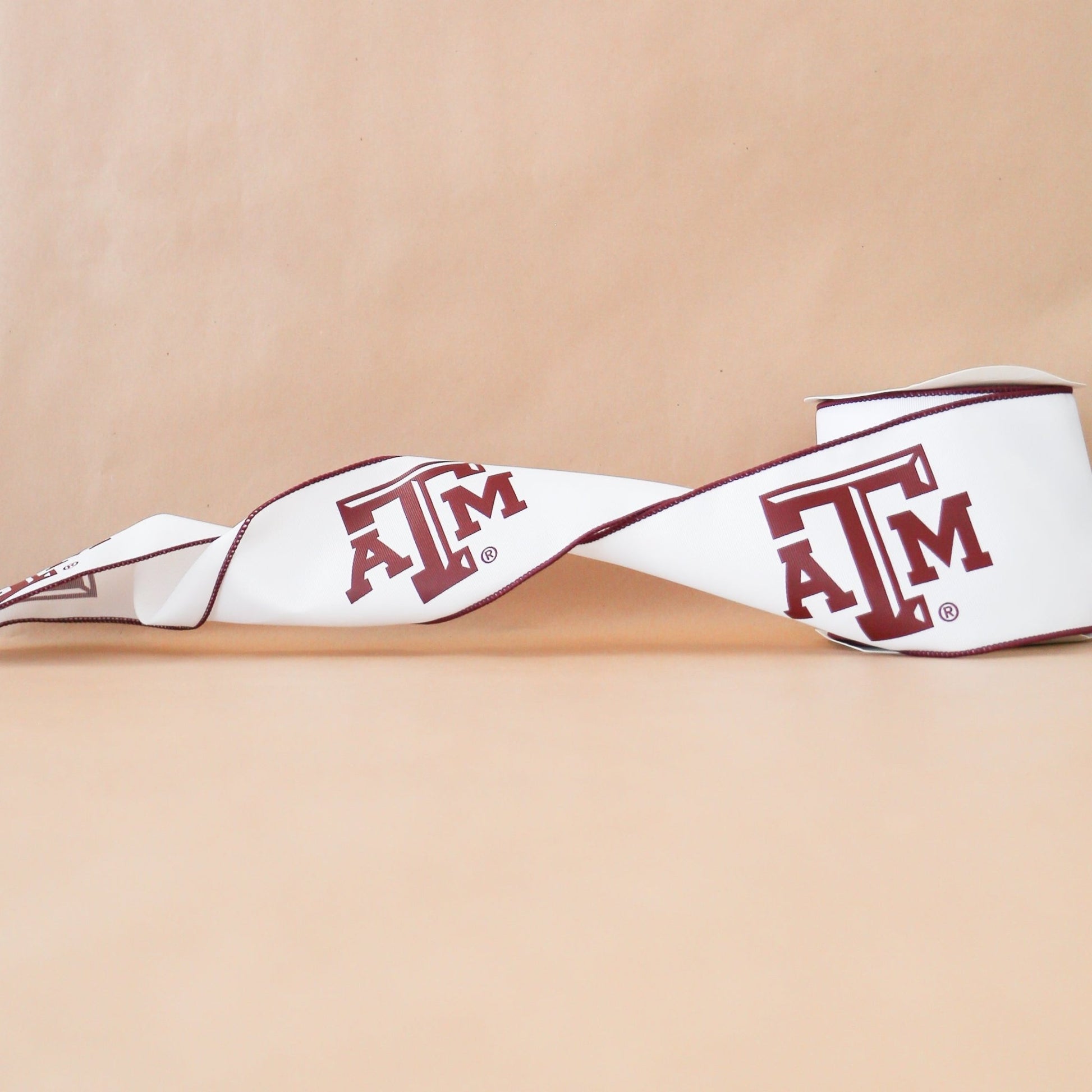 Texas A&M Collegiate Ribbon | 4" | By the Yard - Knot and Spool