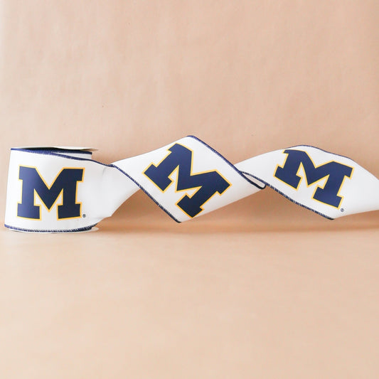 University of Michigan Collegiate Ribbon | 4" | By the Yard - Knot and Spool