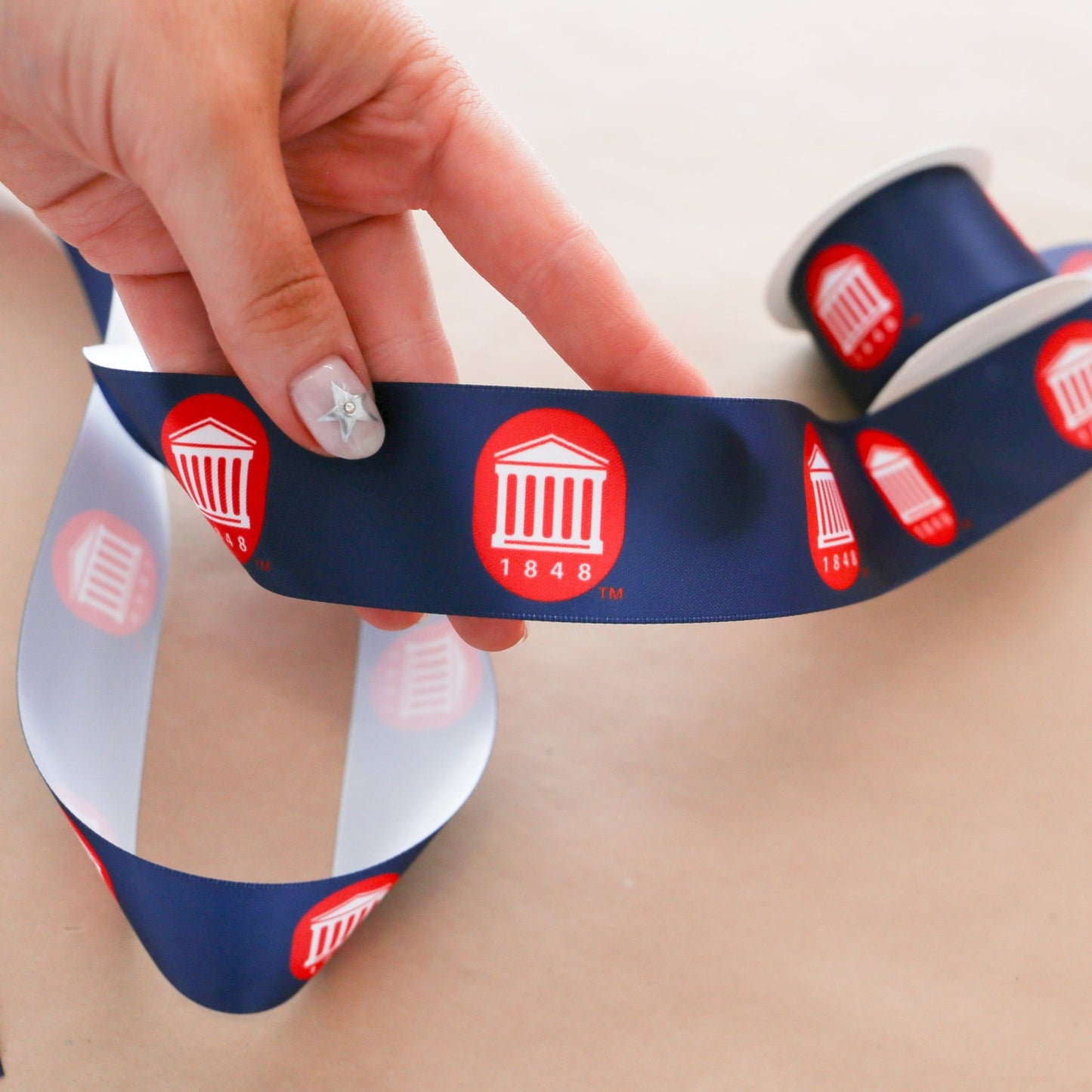 University of Mississippi (Ole Miss) Collegiate Ribbon | 1.5" | By the Yard - Knot and Spool