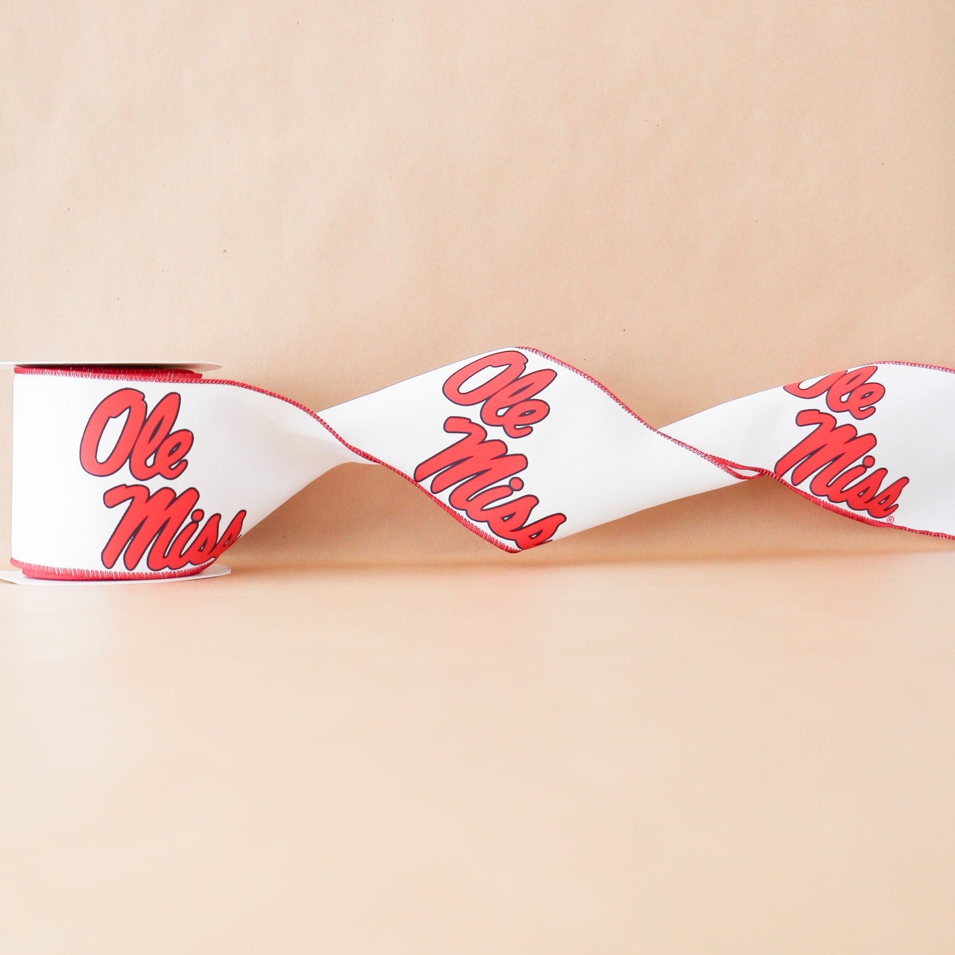 University of Mississippi (Ole Miss) Collegiate Ribbon | 4" | By the Yard - Knot and Spool