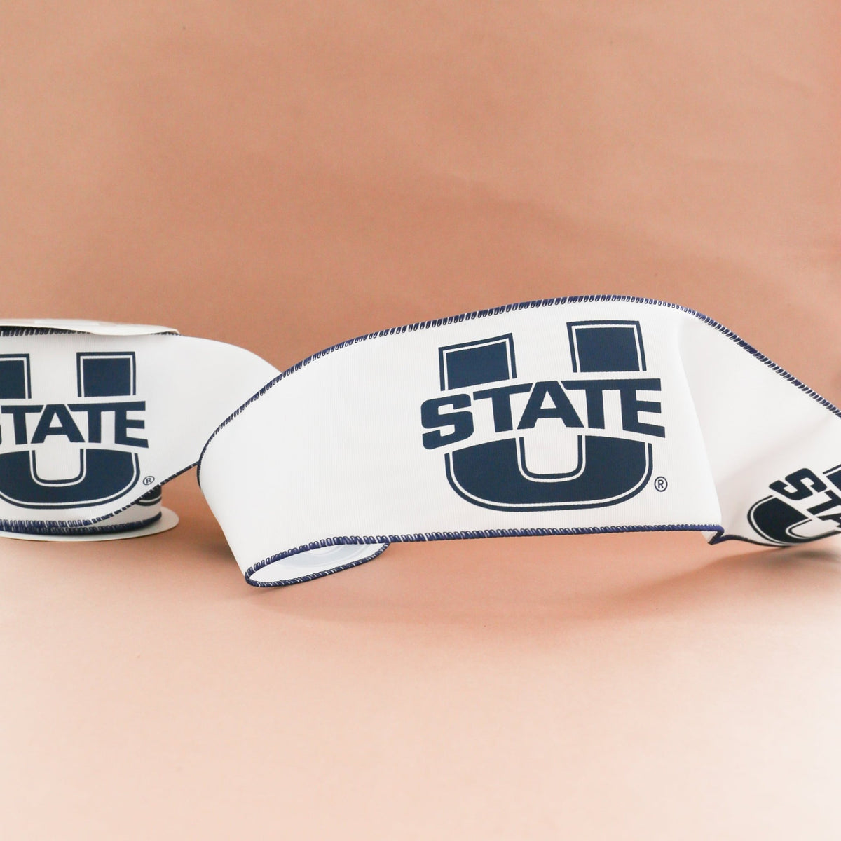 Utah State University Collegiate Ribbon | 4" | By the Yard - Knot and Spool
