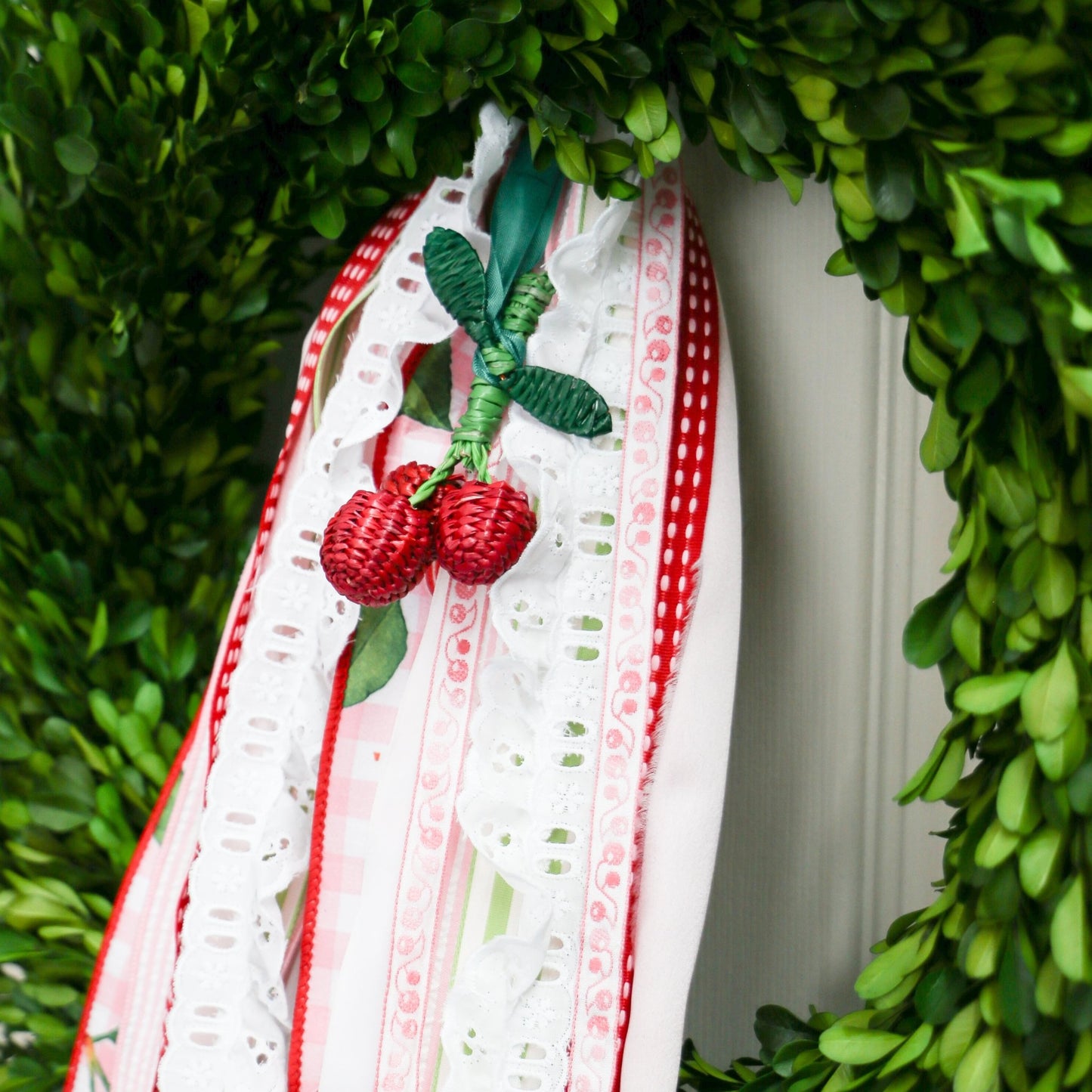 Woven Seagrass Cherry Ornament - Knot and Spool