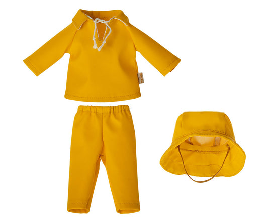 2022 Maileg Teddy Dad Rainwear Hat-Yellow