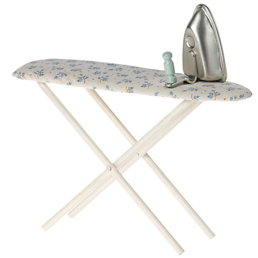 2022 Maileg Iron & Ironing Board - Blue Floral - Knot and Spool