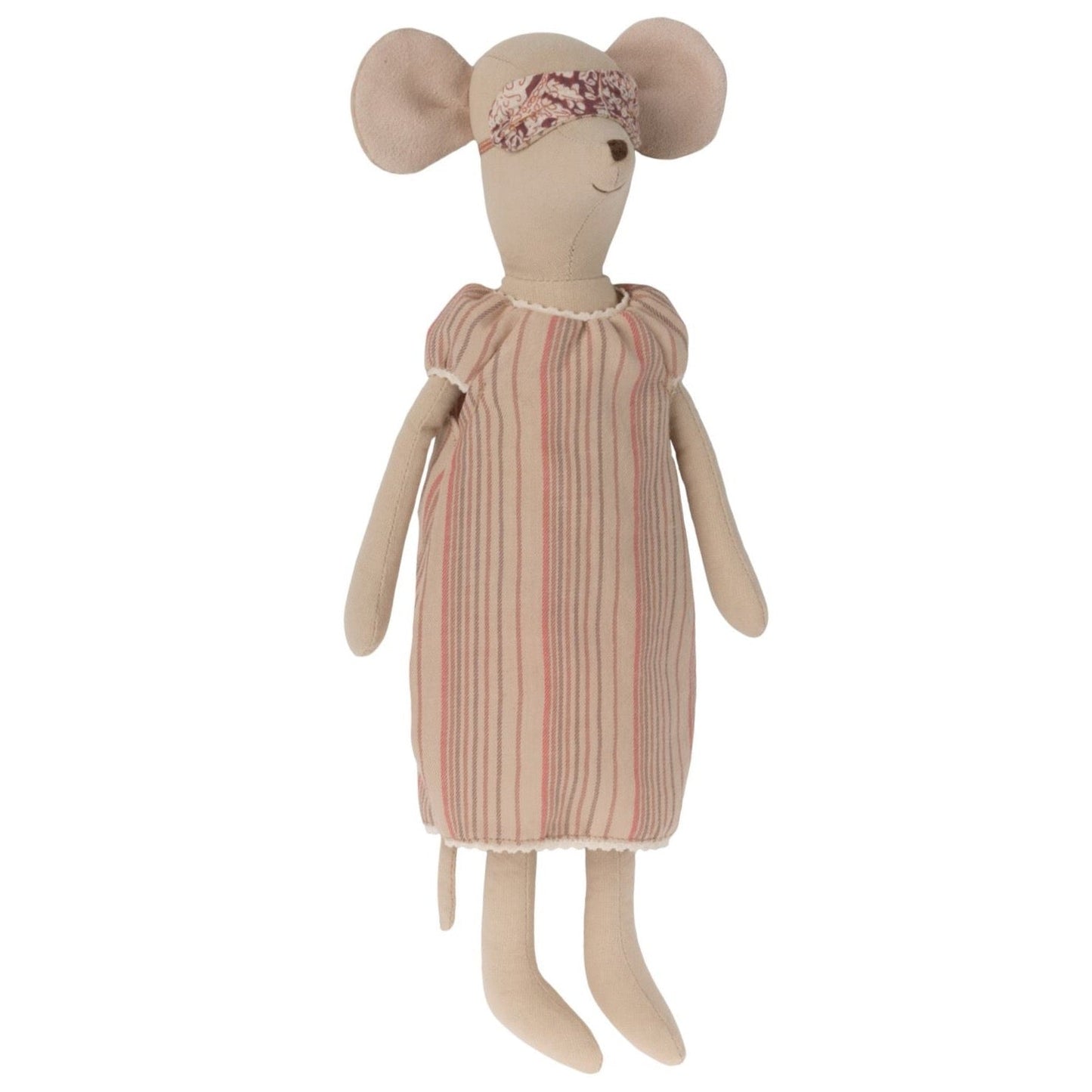 2022 Maileg Mouse Nightgown, Medium - Pink Stripe - Knot and Spool