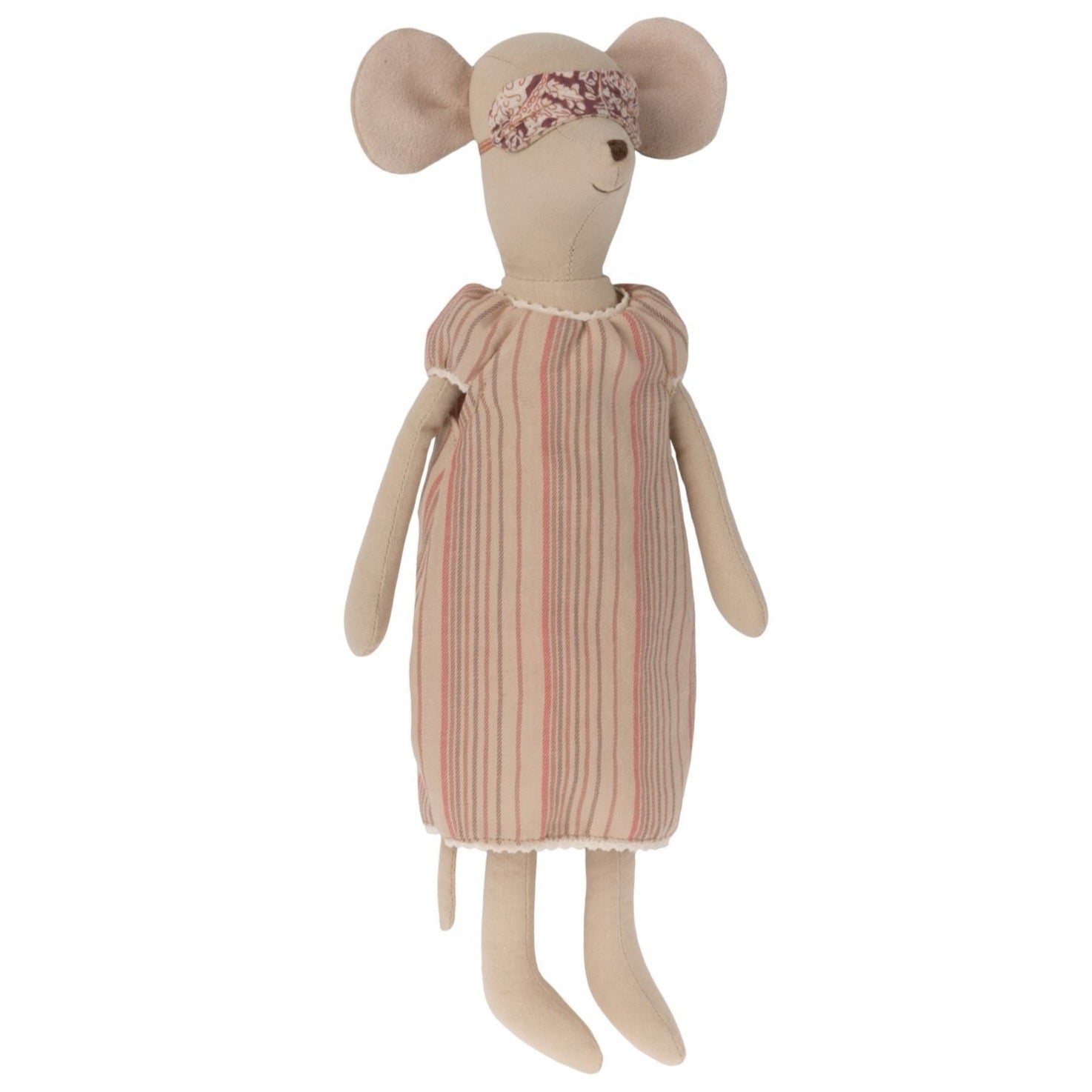 2022 Maileg Mouse Nightgown, Medium - Pink Stripe - Knot and Spool