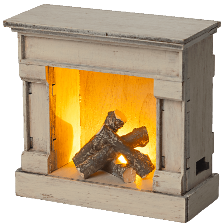 Maileg Mouse Off-White Fireplace