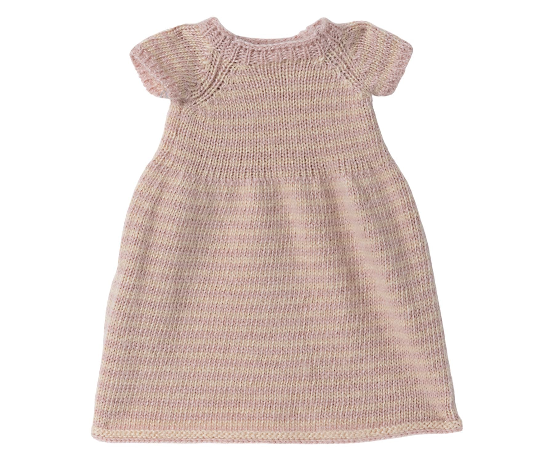 2022 Maileg Knitted Dress-Size 4, Pink Stripe