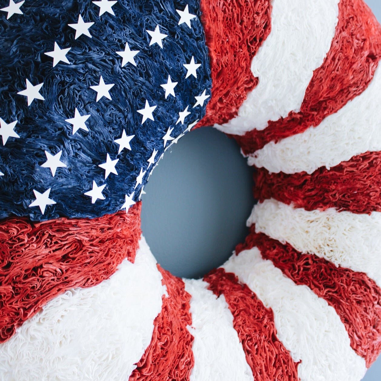 Flag Coffee Filter Wreath - Knot and Spool