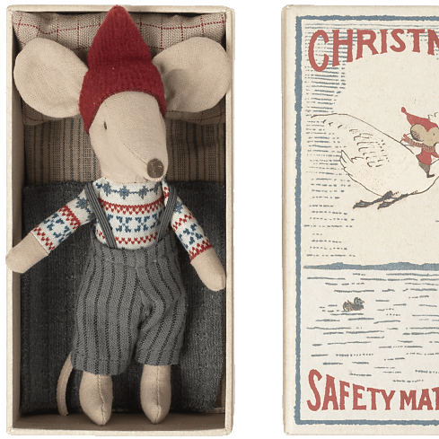 2021 Maileg Christmas Mouse in Matchbox, Big Brother