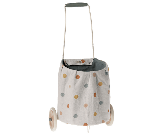 Maileg Blue Multi Dots Trolley - Knot and Spool