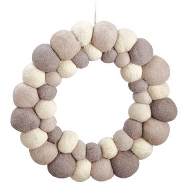 Pompom Wreath | 11 - inches - Knot and Spool