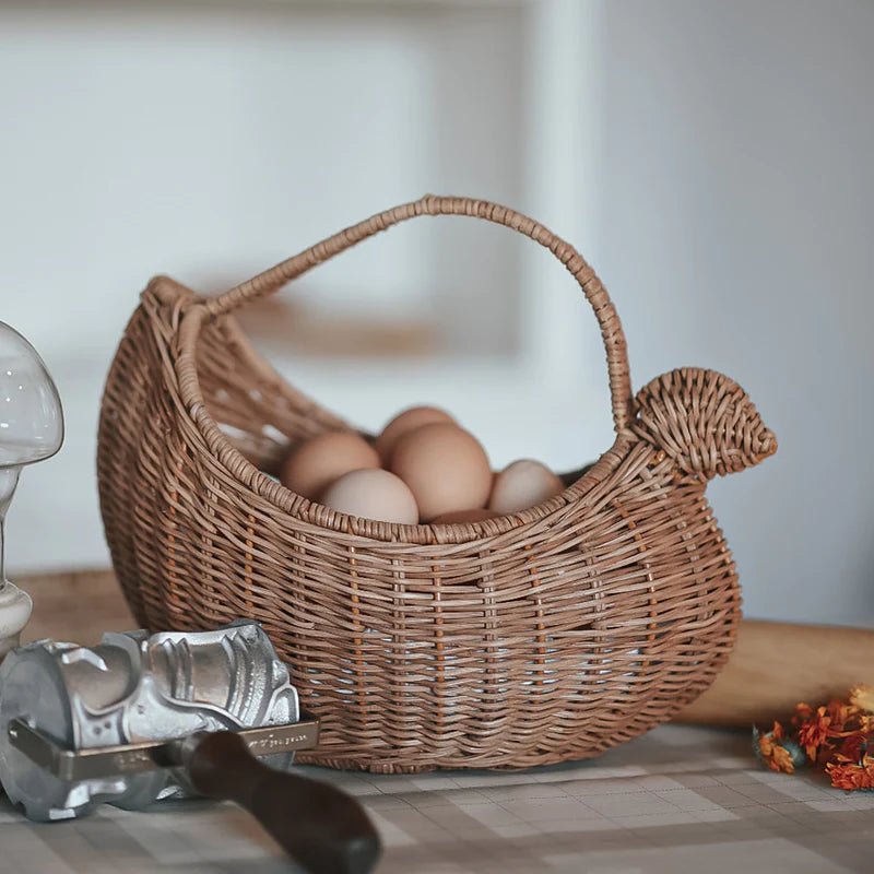 RATTAN CHICKEN BASKET - Knot and Spool