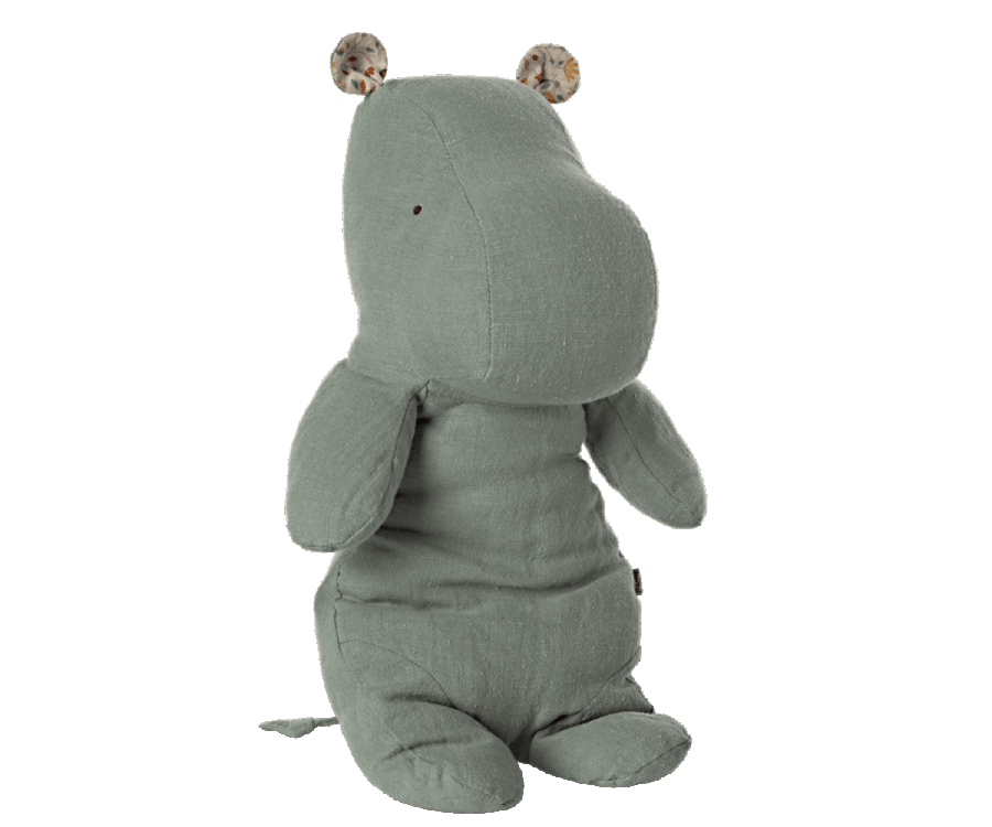 Safari friends, Medium hippo - Chinos green - Knot and Spool