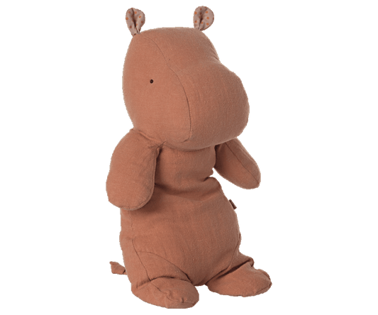 Safari friends, Medium hippo - Dusty coral - Knot and Spool