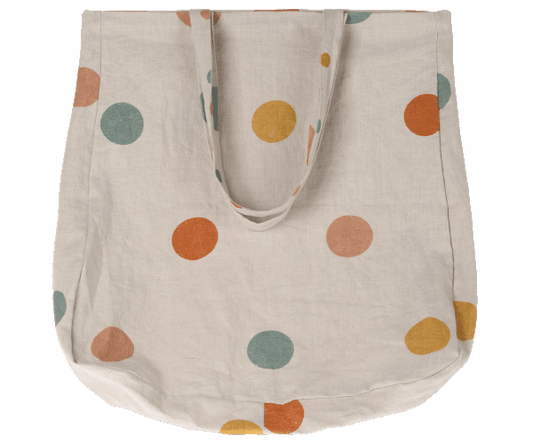 TOTE BAG, MULTI DOTS- LARGE - Knot and Spool